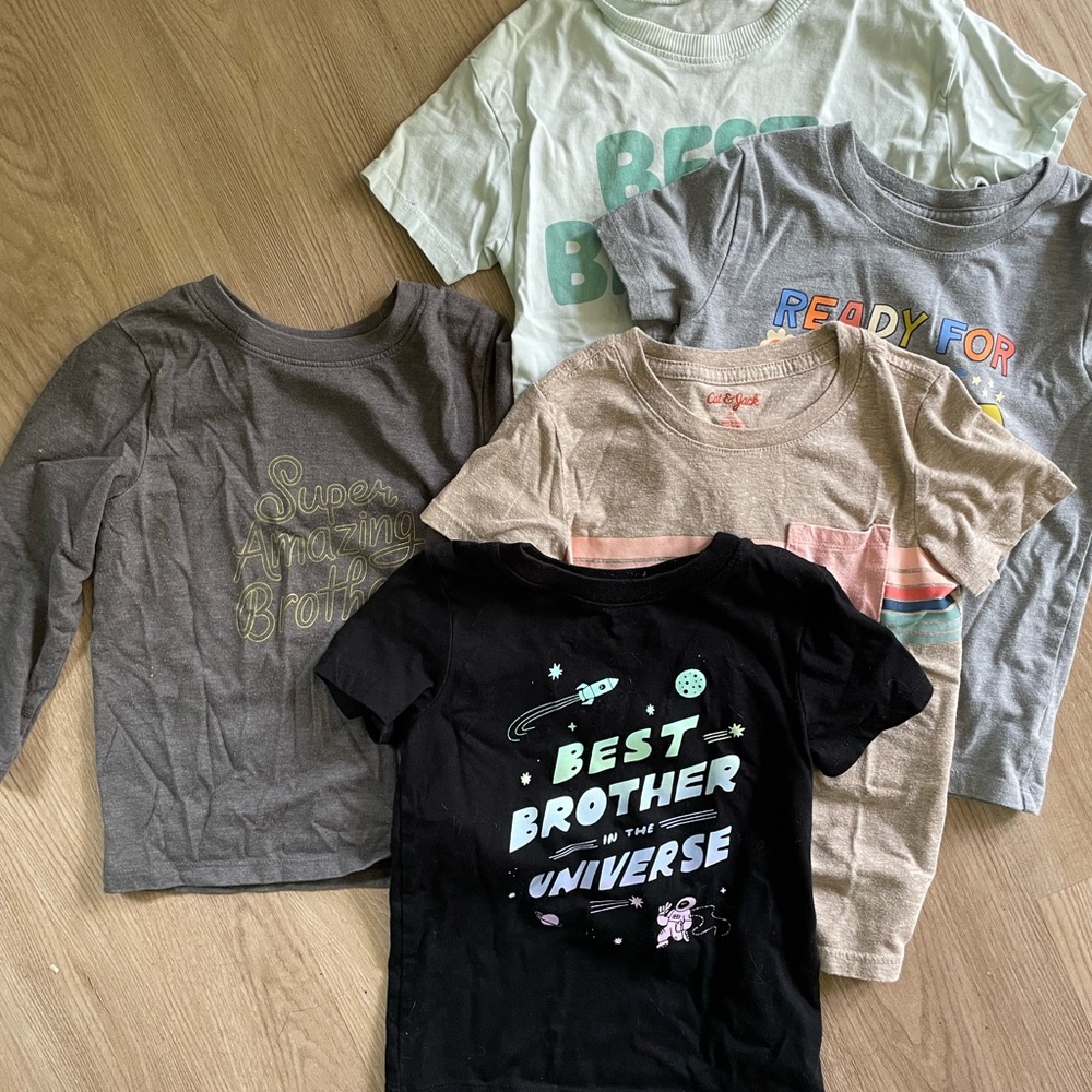 Bundle of Toddler Boys Shirts (Short & Long) in 3T